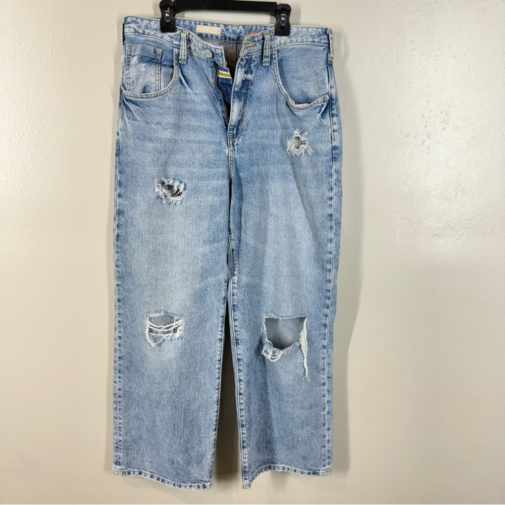 Pilcro Blue Straight Leg Jeans with Vintage Appeal